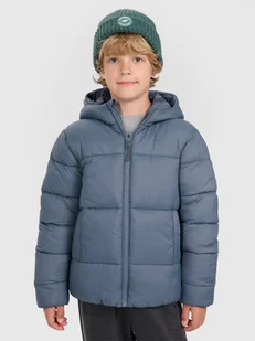 4F Kurtka puchowa z wypełnieniem syntetycznym chłopięca - szara 122 (6-7 lat) - Kurtki i kamizelki sportowe męskie - miniaturka - grafika 1