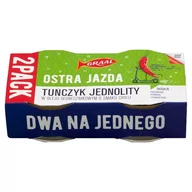 Konserwy i dania rybne - Graal Ostra Jazda Tuńczyk jednolity w oleju słonecznikowym o smaku chilli 160 g (2 x 80 g) - miniaturka - grafika 1