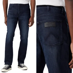 Wrangler RIVER Dusky Night 365 WARM KLASYCZNE ZWĘŻANE CIEMNY DżINS W32 L34 - Spodnie męskie - miniaturka - grafika 1
