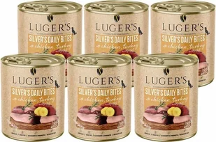 Karma mokra dla psa Luger's Silver's Daily Bites z kurczakiem, indykiem i ziemniakiem zestaw 6 x 800 g - Mokra karma dla psów - miniaturka - grafika 1