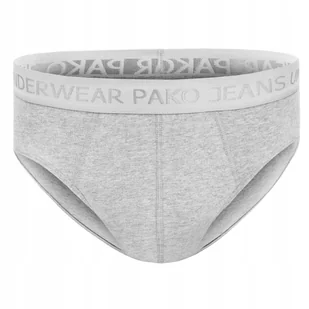 Slipy majtki męskie klasyczne bawełniane DEEP popielate XXL Pako Jeans - Majtki męskie Slipy majtki męskie klasyczne bawełniane DEEP popielate XXL Pako Jeans - Majtki męskie - miniaturka - grafika 1