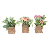 Sztuczne kwiaty - Kwiat sztuczny w osłonce 19 cm mix - miniaturka - grafika 1