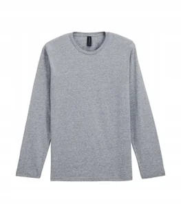 Koszulka T-Shirt Długi Rękaw Bawełna SOFTSTYLE Gildan GI64400 SZARA L - Koszulki męskie - miniaturka - grafika 1