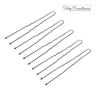 Pozostałe akcesoria fryzjerskie - Kokówki fryzjerskie do włosów E-65 300 szt. 7 cm czarne - miniaturka - grafika 1