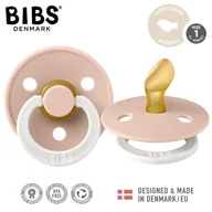 Smoczki uspokajające - BIBS COLOUR ANATOMICAL NIGHT BLUSH S Smoczek Anatomiczny kauczuk Hevea - miniaturka - grafika 1