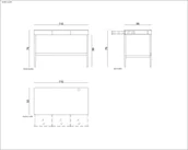 Biurka - Unique Doris Biurko 110x55x76 cm biały/dąb 1724 - odbiór osobisty: Kraków, Warszawa - miniaturka - grafika 1