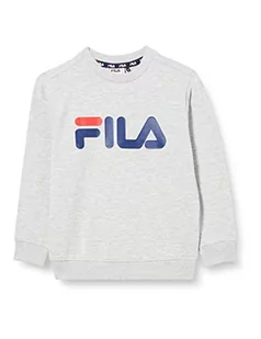 FILA Bluza dziecięca BABINA GREDA Classic Logo Crew Sweat, Light Grey Melange, 98/104, jasnoszary melanżowy, 98-104 - Bluzy dla dziewczynek - miniaturka - grafika 1