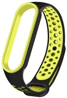 Akcesoria do smartwatchy - Pasek Beline do Xiaomi Mi Band 5/6/7 Czarny-Zielony (5904422911355) - miniaturka - grafika 1