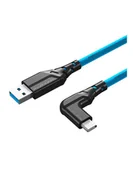 Akcesoria fotograficzne - Kabel Mathorn MTC-501 5m 10Gbps 60W USB A-C 90 ArcticBlue - miniaturka - grafika 1