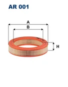 Filtry powietrza - Filtron AR 001 FILTR POWIETRZA - miniaturka - grafika 1