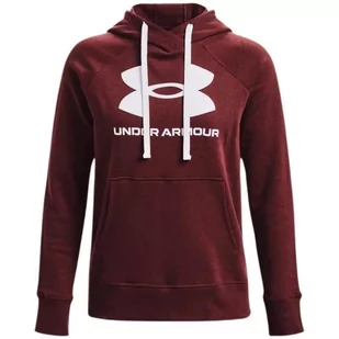 Bluza damska Under Armour Rival Fleece Logo Hoodie bordowa 1356318 690-XXL - Bluzy damskie - miniaturka - grafika 1