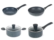 Patelnie - Russell Hobbs Wok / Patelnia / Rondel / Garnek aluminiowy Blue Marble - miniaturka - grafika 1