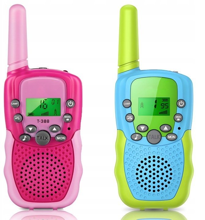 Retoo 2X WALKIE TALKIE DLA DZIECI KRÓTKOFALÓWKA 2 SZTUKI ZESTAW ŁOKI TOKI LATARKA