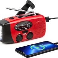 Radia - Radio awaryjne zasilane energią słoneczną, radio pogodowe do użytku domowego i na kemping z AM/FM, latarka radiowa z dynamem, alarm SOS Radioline - miniaturka - grafika 1