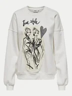 Bluzy damskie - ONLY Bluza Collie 15337366 Biały Regular Fit - miniaturka - grafika 1