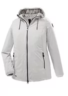Kurtki damskie - STOY Damska kurtka softshell z kapturem - duże rozmiary STS 5 WMN SFTSHLL JCKT, jasnoszara, 48, 38102-000 - miniaturka - grafika 1