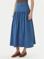 Spódnice - ONLY Spódnica jeansowa Sevigny 15364687 Niebieski Regular Fit - miniaturka - grafika 1