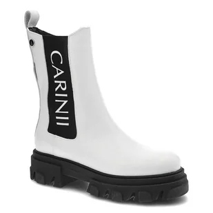 Carinii, Botki, B8020_-I81-000-000-E33 Czarny/Biały, rozmiar 40 - Botki damskie - miniaturka - grafika 1