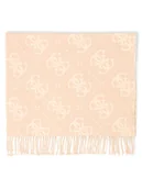 Apaszki i szaliki damskie - GUESS Damski szalik z dzianiny Kobiety Sztuczne włókno beżowy wzorzysty, ONE SIZE - miniaturka - grafika 1