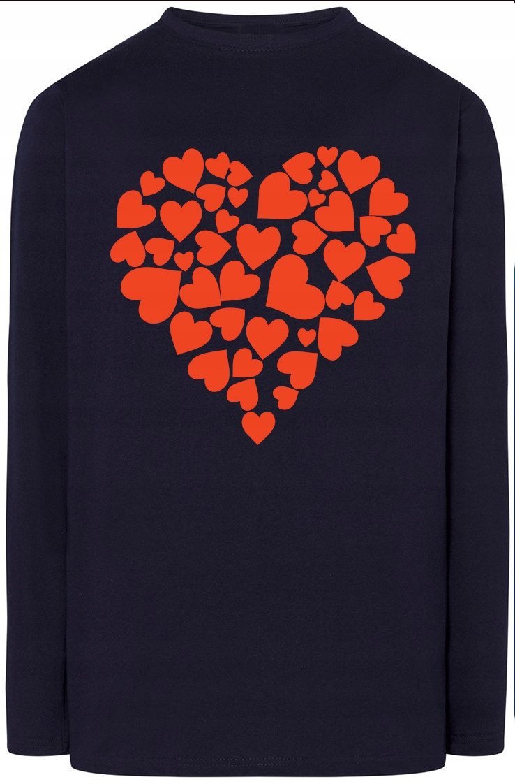 Walentynki Serce Bluza Longsleeve Nadruk r.XL