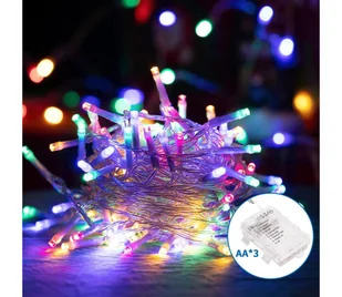 Aigostar - LED Zewnętrzny łańcuch bożonarodzeniowy 50xLED/8 funkcji 3xAA 5,3m IP44 wielobarwny - Lampy ogrodowe - miniaturka - grafika 1