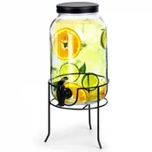 Saturatory - Słój do napojów z kranikiem i stojakiem czarnym 3,2 l kod: O-139608 - miniaturka - grafika 1