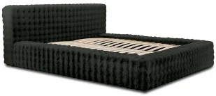 Czarne pluszowe łóżko z pojemnikiem M9-M55 - Łóżka Czarne pluszowe łóżko z pojemnikiem M9-M55 - Łóżka - miniaturka - grafika 1