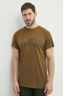 Koszulki męskie - The North Face t-shirt męski kolor beżowy z nadrukiem NF0A87DX3X41 - grafika 1