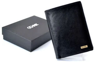 OCHNIK SL-145-99 czarny skórzany portfel męski SL-145 99 - Portfele - miniaturka - grafika 1