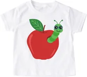Koszulki dla dziewczynek - dziecięca Koszulka z jabłkiem na dzień jabłka do przedszkola - miniaturka - grafika 1