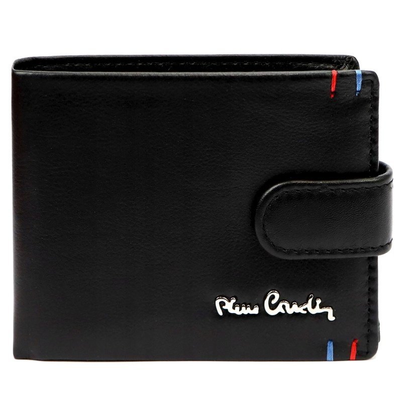 Pierre Cardin YS606 323A BLACK portfel męski skórzany czarny
