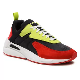 Sneakersy damskie - DIESEL Sneakersy S-Serendipity Low Cut Y02547 P3810 H8404 Black/Fiery Red - grafika 1