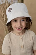 Czapki dla dzieci - Jamiks kapelusz bawełniany dziecięcy SENAKI kolor beżowy bawełniany - miniaturka - grafika 1
