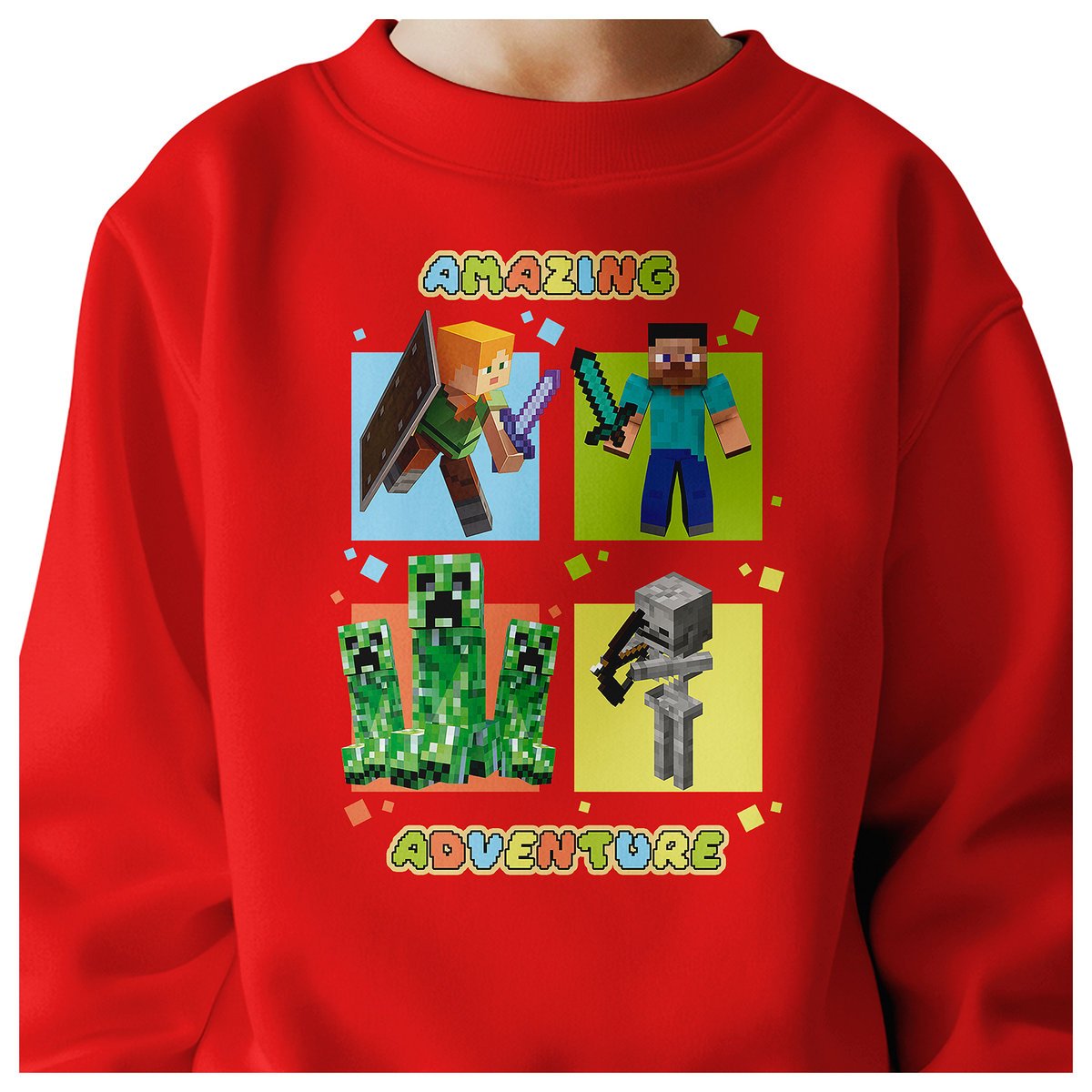 BLUZA DZIECIĘCA MINECRAFT 104 DLA DZIEWCZYNKI CHŁOPCA JAKOŚĆ