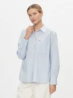 Koszule damskie - Tommy Hilfiger Koszula Essential WW0WW41410 Błękitny Regular Fit - miniaturka - grafika 1