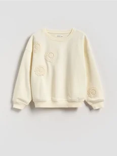 Reserved - Bluza z haftem - kremowy - Bluzy dla dziewczynek - miniaturka - grafika 1