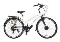 Rowery elektryczne - hybrydowy rower elektryczny Luna City Biały perłowy - miniaturka - grafika 1