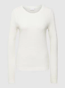 Sweter z dzianiny z fakturowanym wzorem model ‘Vidalo O-Neck’ - Swetry damskie - miniaturka - grafika 1