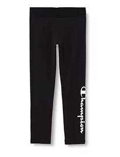 Champion Legginsy z regularnym logo dla dziewcząt i dziewcząt Legacy American Classics, Czarny, 5-6 lat - Legginsy - miniaturka - grafika 1