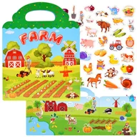Zabawy w naśladowanie dorosłych - Farma Album z Naklejkami Zwierzęta Warzywa ZA4764 - miniaturka - grafika 1