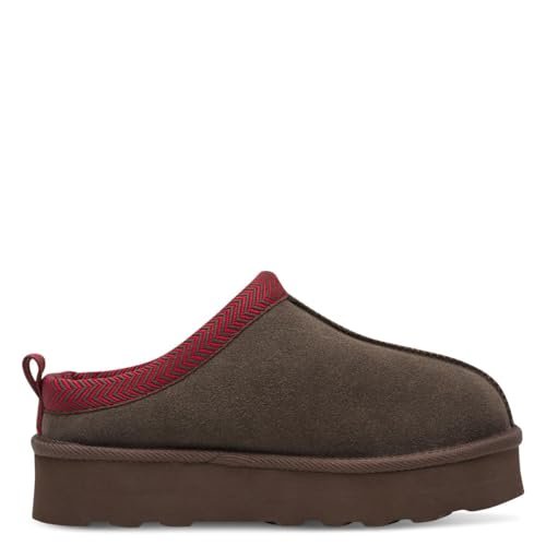 s.Oliver Damskie kapcie Mule Flat 5-27104-43, Dark Brown, 39 EU, ciemnobrązowy, 39 EU