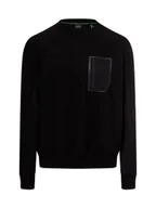 Bluzy męskie - BOSS Green Bluza męska - Salbiq Mężczyźni czarny jednolity, S - miniaturka - grafika 1