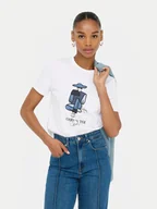Koszulki i topy damskie - ONLY T-Shirt Emma 15329752 Biały Regular Fit - miniaturka - grafika 1