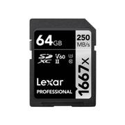 Karty pamięci - Lexar Pro 1667X Sdxc Uhs-Ii U3 (V60) R250/W120 64Gb - miniaturka - grafika 1