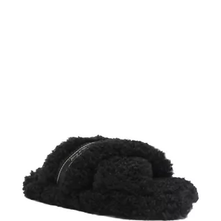 Kapcie damskie - Tommy Hilfiger Obuwie domowe SHERPA FUR HOME SLIPPERS STRAPS - grafika 1