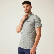 Koszule męskie - Regatta Męska koszula z krótkim rękawem Travel Packaway przeciw insektom Lodowy błękit, Rozmiar: L - miniaturka - grafika 1