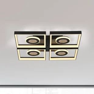 Paul Neuhaus Lampa sufitowa LED Traforo, długość 53 cm, czarny - Lampy sufitowe - miniaturka - grafika 1