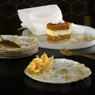 Inne naczynia kuchenne - Zestaw do ciasta szklany na 6 osób AMAZON Gold - miniaturka - grafika 1