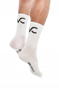 Velcredo Skarpetki kolarskie białe szybkoschnące - Skarpety termoaktywne - miniaturka - grafika 1