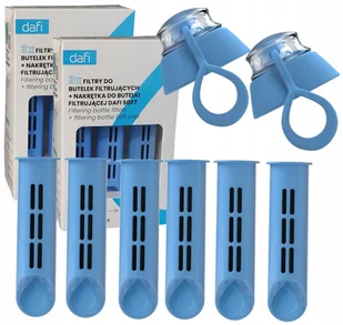 2x nakrętka + 6x filtr do butelki Dafi Soft Niebieski Zestaw - Wkłady filtrujące - miniaturka - grafika 1